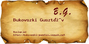 Bukovszki Gusztáv névjegykártya