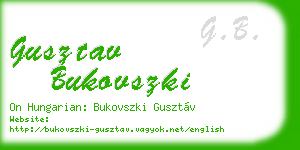gusztav bukovszki business card