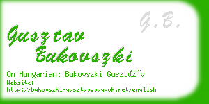 gusztav bukovszki business card